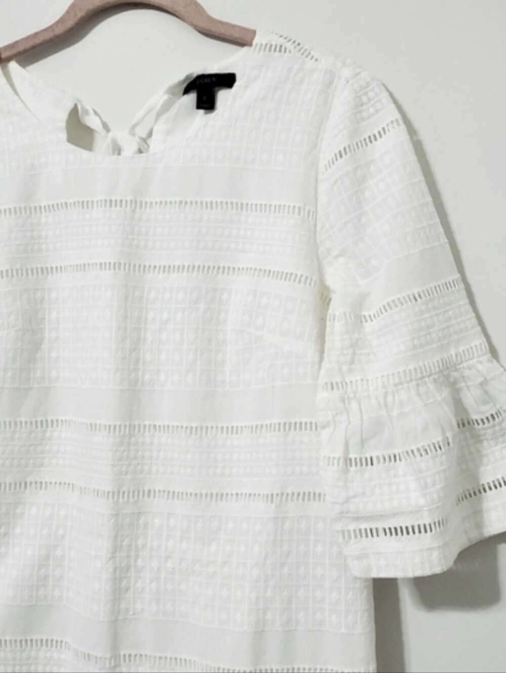 J. Crew White Eyelet Cotton Shift Dress Size 2 - Picture 3 of 12